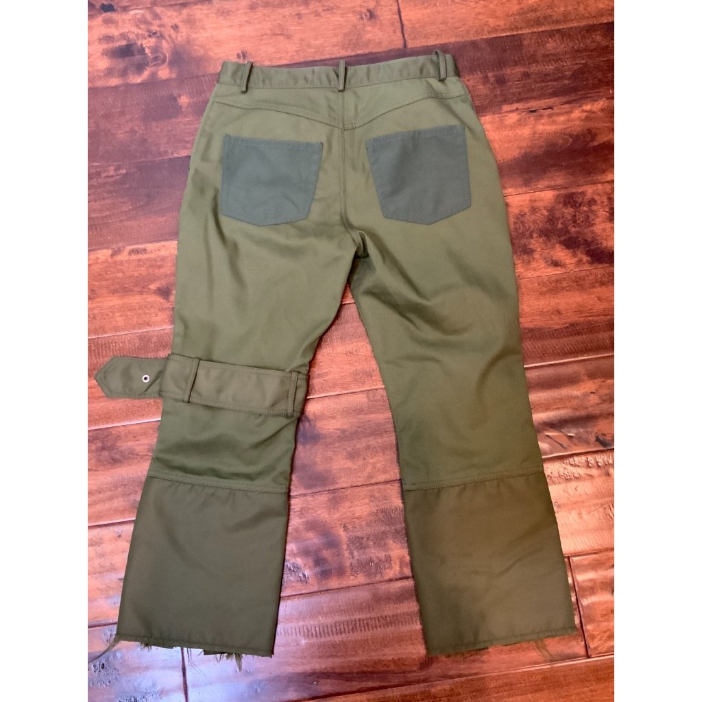 Marques Almeida Green Cargo Buckle Cropped Pants, Size 6 — image 5 of 7